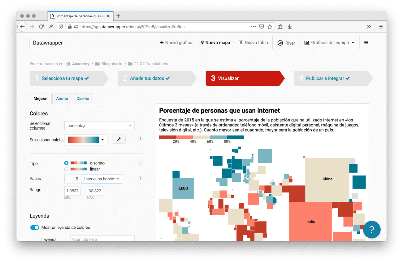 La herramienta de visualización de datos Datawrapper está ahora