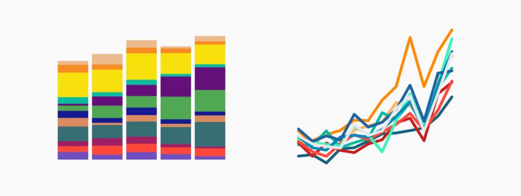 decorative header image showing a stacked bar chart and a line chart with lots of categories