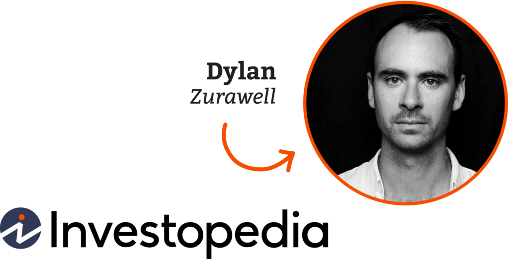 Headshot of Dylan Zurawell and the Investopedia logo